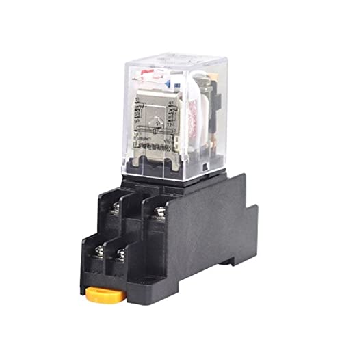 Mini-relais DPDT HH52P avec socle pour commutation AC multi-tension