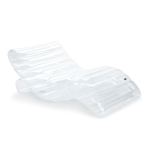 FUNBOY Giant Super Clear Chaise Lounger Pool Float, 1-2 Person
