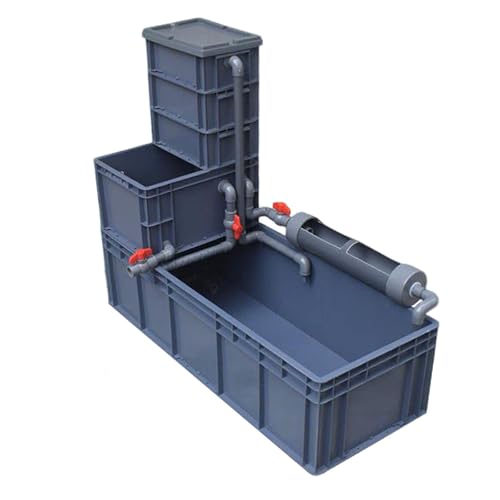 水族館フィルター、水槽ポンプ、波動、酸素化、水族館のろ過、タートルタンク、魚タンクを備えたフィルター グレー. 90*40*23CM