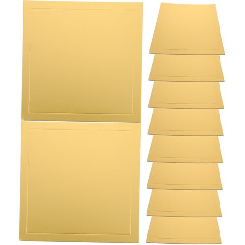 AUTSUPPL 10pcs Square Cake Board Grease Resistant Cardboard Base for Cake Display for Birthday Parties and Desserts Lightweight and Smooth Edging
