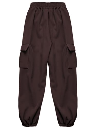 Linjinx Kids Girls Boys Joggers Cargo Pants Camping Jogging Travel Trousers Sweatpants Bottoms with Fleece Lining4