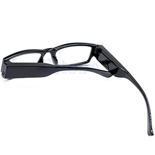 ÓCULOS GRAU LEITURA LUZ LED LATERAL ARMAÇÃO PRETO K2754 (+2.50)