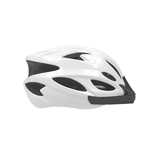 ZWHEEL Casco para Bicicleta Patinete con luz de Seguridad con Visera Ajustable Hombre Mujer Adulto… (Blanco) Cover