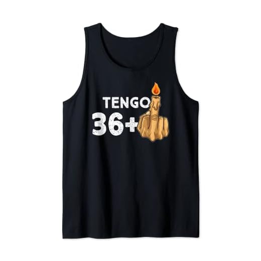 36+1 Dedo Medio Vela De Cumpleaños Para El 37º Cumpleaños Camiseta sin Mangas