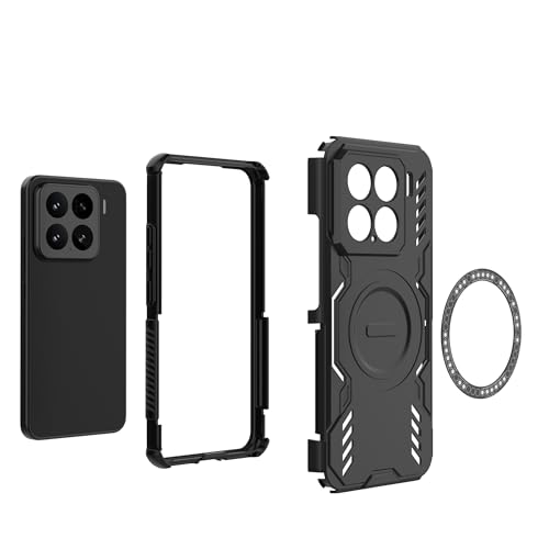 Image of Back Cover Military Shockproof with Airbag Corners, Heat Dissipation, TPU+PC Hybrid Cover for Xiaomi 15 - Black