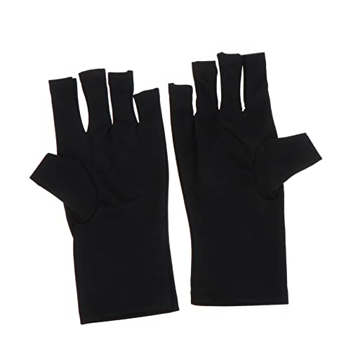 FOMIYES 2pcs Protection Gloves for Gel Nail Anti- Gloves for Manicure Comfortable Elastic Material
