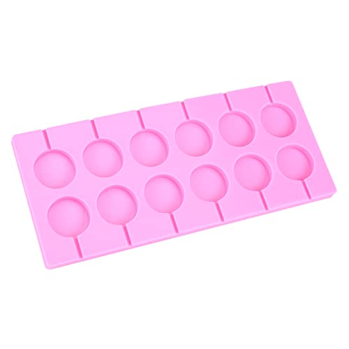 Moule Isomalt, Molde Bandeja Caramelo Chocolate Lolly Forma Lollypop Mold 12 Forma Redonda Silicona Lollipop