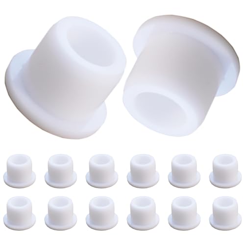 Image of 12 PCS Bathtub Jet Covers Silicone Hole Plug White Tube Plugs Waterproof Bathtub Plug Fit for 12mm Bathtub Hole