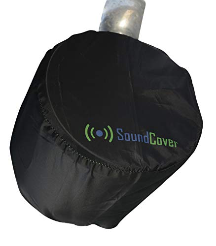 Extra Large Black Marine Wakeboard Tower Pod Speaker Storage Covers for Large Round Boat Speakers - Cover Size Dimensions: Height 14" x Width 14" x Depth 12.8â€ - Check Dimensions Before Ordering