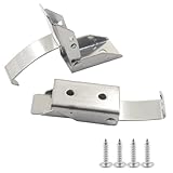 Moicstiy 2Pcs Draw Toggle Latch, 304 Stainless Steel Spring Toggle Lock & Spring-Steel Hook for Toolboxes, Cabinets, Cases
