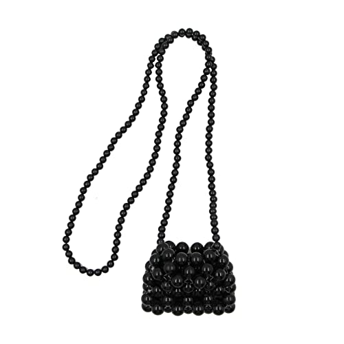 Image of Girls Mini White Vintage Pearl Satchel Shoulder Bag Evening Clutch