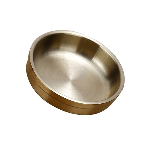 Cabilock 304 plato de sabor talheres aco inocidavel bandejas para servir tazones de salsa tazas de salsa para mojar Horno plato de condimento plato de salsa de comida Golden Reutilizable