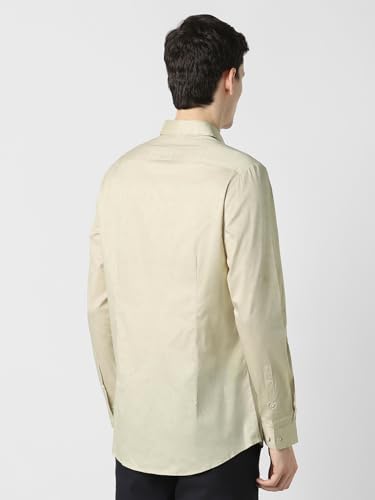 Image of Peter England Men's Cotton Slim Fit Ditsy Printed Full Sleeve Shirt