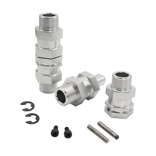 TOP SPEED RC WORLD 4Pcs/Set RC 1/5 Car Upgrade Aluminum Alloy 24mm Wheel Hex Hubs Drive Silver for HPI ROVAN Baja 5B 5T 5SC
