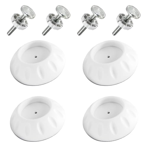 4Pcs Spindle Rods Gate Threaded Spindle Rods Anti-Slip Gates Accessory Screw Bolts Kit with Wall Fixer for Pressure Mounted and Pet Gates (4)