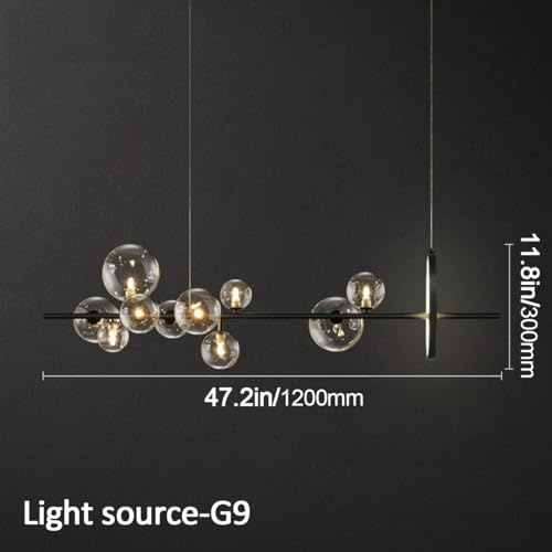 Lámparas de interior LED con 6 globos de vidrio transparente 2