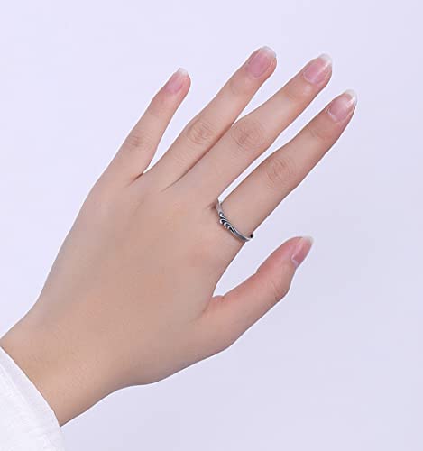 Bague ajustable pour couple alliance alliance montagne gravée