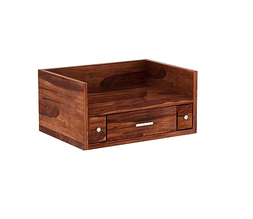 Image of Wudniture Sheesham Wood Ananta Handcrafted Home Mandir /Temple (Honey Finish) | Wooden Pooja Mandir for Home & Office