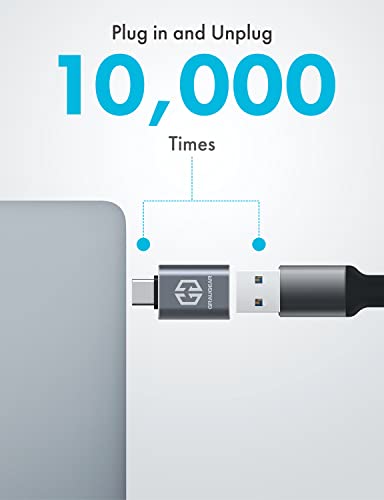 Adaptateur USB vers USB-C 10 Gbps GRAUGEAR Convertisseur Rapide USB 3.2 Gen2 Double Face