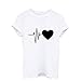 Luckycat Mujeres Camisetas Letras Impresas T Shirt Elegante Manga Corta Túnica Casual...