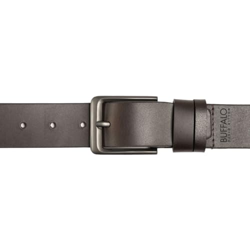 Buffalo David Bitton Mens Belt | Black Belt/Dark Brown Belt | 100% Genuine Leather Belt | Casual Jeans Belts3