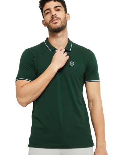 Image of Max Men's Polycotton Half Sleeves Regular Fit Solid Polo T-Shirt