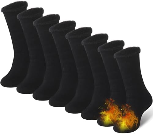 Sunew Warm Thermal Socks 4 Pack, Mens Womens Winter Heated Outdoor Skiing Thermal Socks