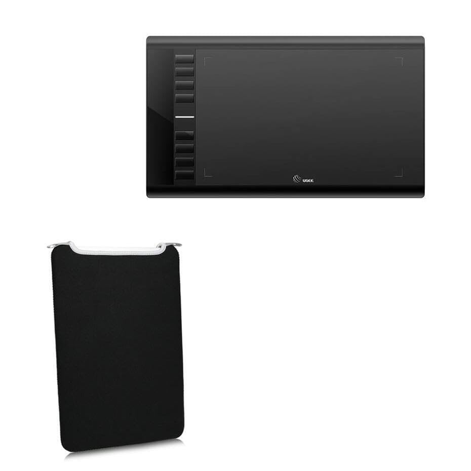 BoxWave Case Compatible with UGEE M708 V3 (10 in) - SlipSuit, Soft Slim Neoprene Pouch Protective Case Cover - Jet Black