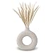 Vase Für Pampasgras, Moderne Deko Kunst Donut Vase Vase Rund Mit Loch Ins Style Vase Weiß Matt Für Home Office Dekor, Geschenk Für Hochzeit Einweihungsparty Feiern, M