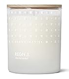 Skandinavisk REGN 'Rain' Scented Candle. Fragrance Notes: Wet Grass and Misted Peony, Damp Earth and Slippery Cobblestones. 200 g