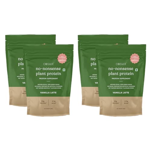 Cosmix No Nonsense Plant Protein | Organic Pea & Rice Isolate | Vegan | 24g Protein/Serving | Easy To Digest | All Essential Amino Acids | No Preservatives | Vanilla Latte -2kg (500 * 4) (B0CWLMRZVB) Amazon Price History, Amazon Price Tracker