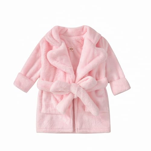 Unisex Baby Plush Bathr𝐨be Plain Kimono Gown Newborn Toddler Girls Boys Towel R𝐨be N𝐢ghtwear Wintwe