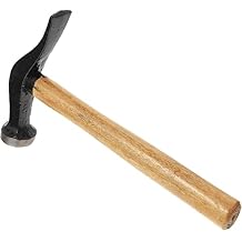 Shoe Repairing Hammer - Wooden Handle Leather Craft Tool, Diy Cobbler Mallet for Tack Shoes and Leather Working