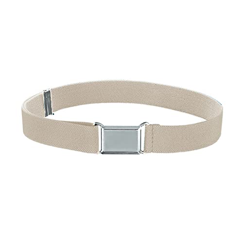 BaronHong Cinto infantil com fivela – Cinto elástico ajustável com fivela de prata, 3 peças, Pacote