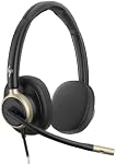 HP Poly Mission 620 Wired Headset with Mic - USB-C & USB-A - Plug-and-Play - AI Noise-Reducing Adjustable Boom Mic - Inline Controls - Comfortable Over-Ear Design - TCO Certified (C01CBAA)
