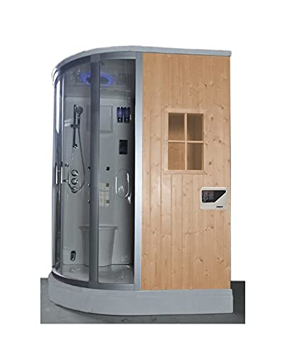 Cabina doccia idromassaggio e sauna finlandese bagno turco 170x130cm Sicorage Pretty - 3