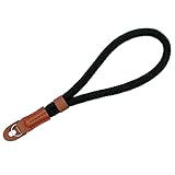 [VKO] カメラのリストストラップ ハンドストラップ 一眼レフ/ミラーレス/コンパクトカメラ用（黒色）