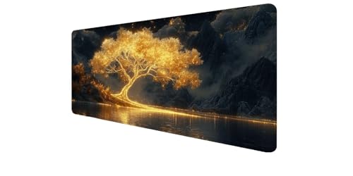 Mouse pad grande gaming de 800x400mm con base antideslizante y bordes cosidos