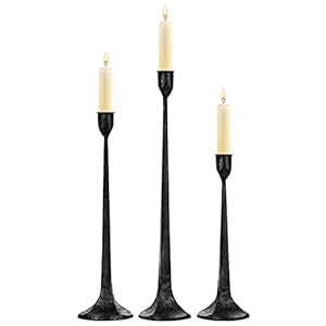 Iron Taper Candle Holder Set of 3 – Decorative Tall Candle Stand, Candlestick Holder for Wedding, Dining Table, Party Decoration