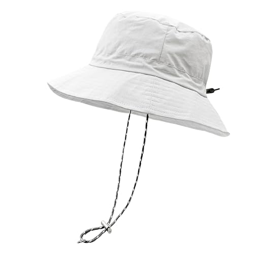 Image of woogwin Waterproof Bucket Rain Hat with Chin Strap Quick Dry Packable Boonie Sun Hat Safari Hat UV Protection