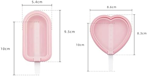 FANXIYA 8 Pieces Ice Lolly Moulds with Sticks, Mini Silicone Ice Cream Maker, Reusable Chocolate Pop Moulds Forms with Non-Spill Lid for Kids