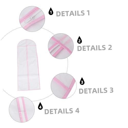 Cabilock 1Pc Edge Nonwoven Full Dress Storage Bag Protective Garment Cover for Wedding Gowns Long Bridal Dress Storage Prevents Yellowing Wrinkling4