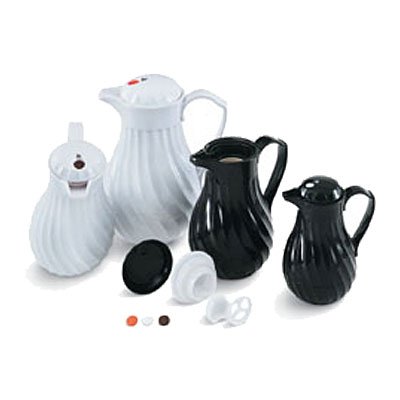 Vollrath Tilt n Pour SwirlServe White Insulated 64 oz Beverage Server