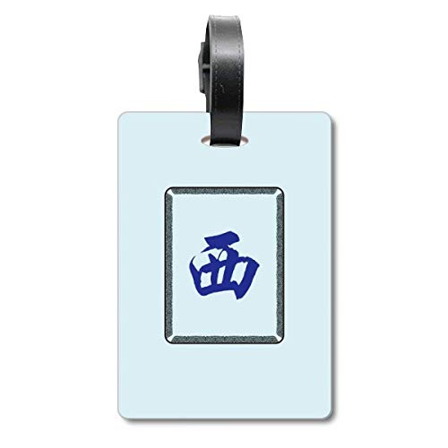 Étiquette mahjong Wind West durable avec motif carreaux lisible pour mallette