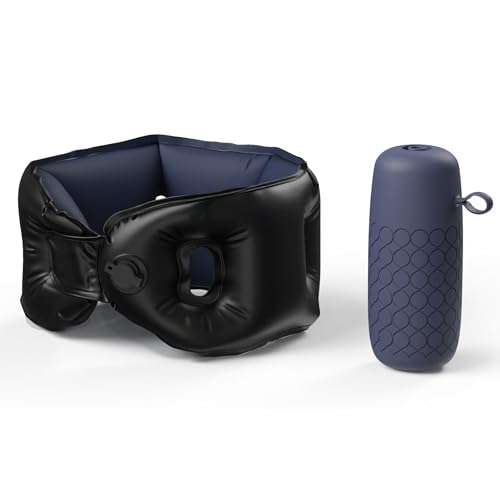 Inflatable-Travel-Pillow-Lightweight-80g-Neck-Pillow-for-Airplane-Travel-Train-Long-Car-Rides-Compact-Portable-Adjustable-Softness-for-Perfect-Support Inflatable Travel Pillow - Lightweight 80g Neck Pillow for Airplane Travel, Train, Long Car Rides, Compact & Portable, Adjustable Softness for Perfect Support - Image 1