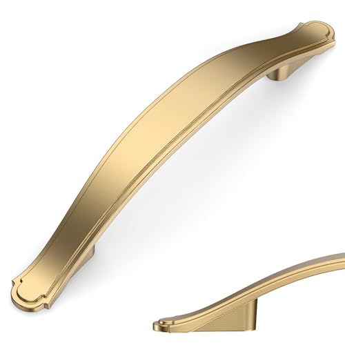 Image of Asidrama 10 Pack 3.75 Inch(96mm) Champagne Bronze Kitchen Cabinet Handles Cabinet Pulls Kitchen Cabinet Hardware for Cupboard Drawer Pulls