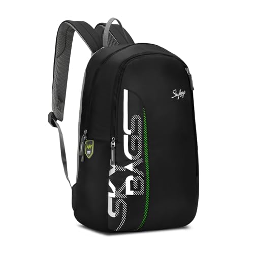 Image of Skybags Dank Black 28 Liters Casual Backpack for Boys & Girls with 2 Compartments, Built-to-Last Straps & Bottle Pockets | Adjustable Shoulder Strap | Lightweight Backpack - Unisex
