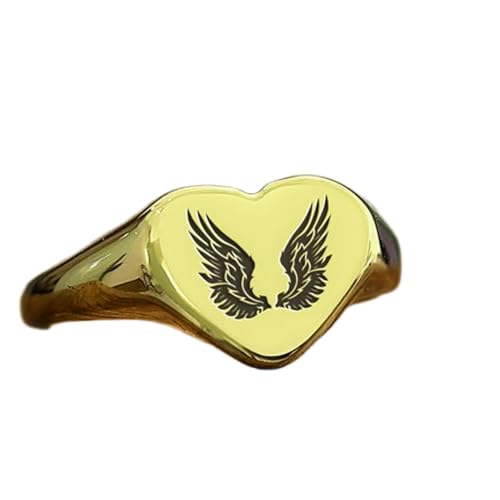 Bague ailes d'ange argent 925 et or chevalière vintage pour femme