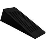 AFFIXERS Pack of 1 Door Stoppers for Floor Anti-Skid, Durable, and Heavy Duty Rubber Door Stops | Ideal for All Types of Surfaces |Black Door Wedges Indoors