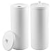 mDesign Juego de 2 portarrollos de pie – Dispensador de papel higiénico para el baño – Almacenaje de baño para 3 rollos de papel higiénico – blanco